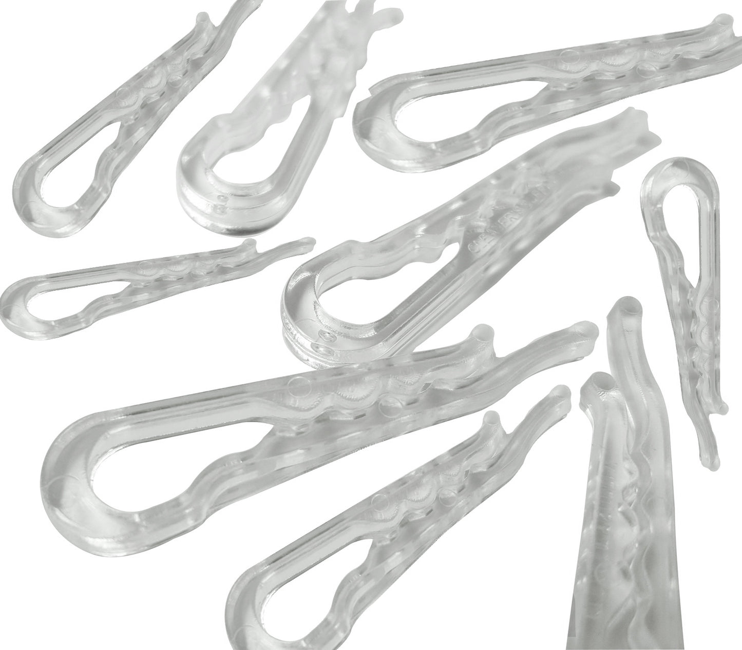 NiftyPlaza 100 Clear Plastic Alligator Clips for Shirts, Folding Ties, Socks and Pants