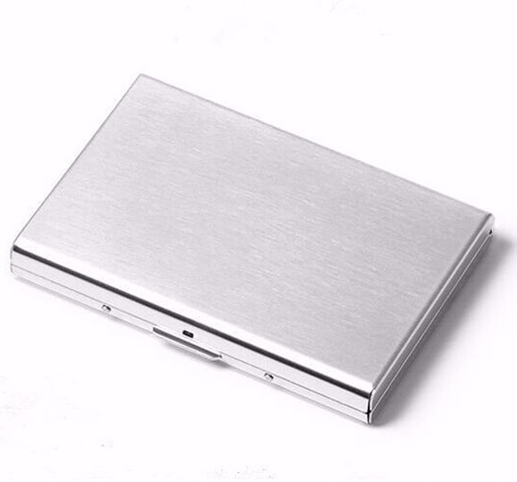 NiftyPlaza RFID Blocking Credit Card ID Holder Slim Money Men Travel Wallet Stainless Steel