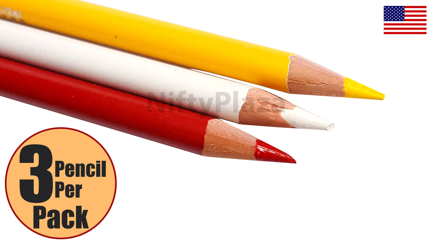 Pack of 3 Tailors Chalk Fabric Marking Pencils Sewing Tracing Tools Brand New