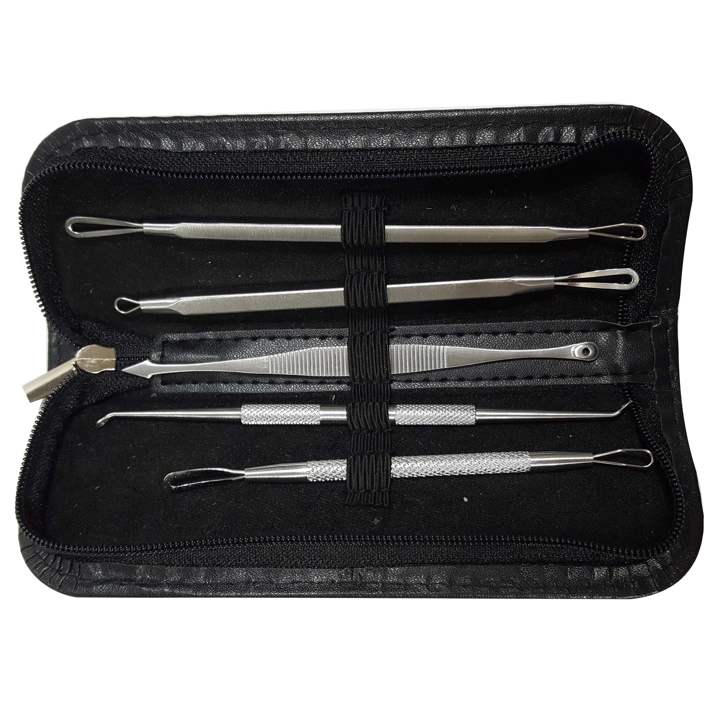 NiftyPlaza 5 PCS Blemish Acne Pimple Extractor Blackhead Whitehead Remover Tool Kit
