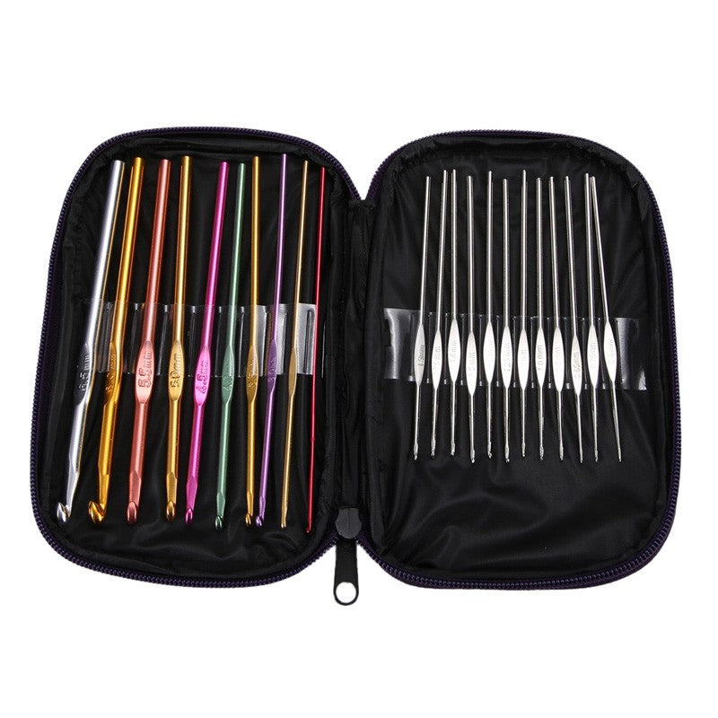 NiftyPlaza Crochet Hooks Needles Knit Set Weave Craft Yarn Sewing 22Pcs Knitting Tools