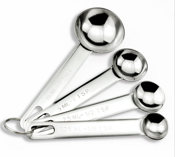 NiftyPlaza Stainless Steel 4 pcs Measuring Spoons, Tea/Coffee Measuring Spoons