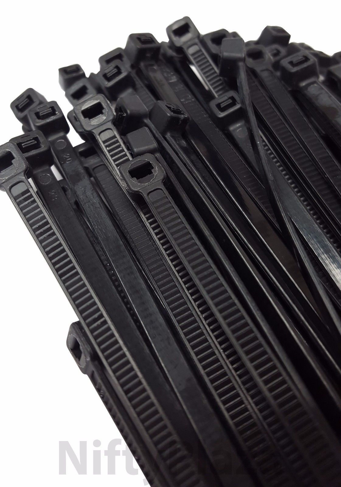 NiftyPlaza 12 Inch Cable Zip Ties, 100 Pack, 75 lbs Tensile Strength, Premium Grade