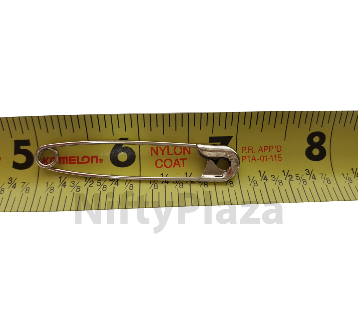 NiftyPlaza 1440 Extra Large Safety Pins, Size 2", High-Grade Steel, Nickel Plated, Rust Resistant, for Crafting