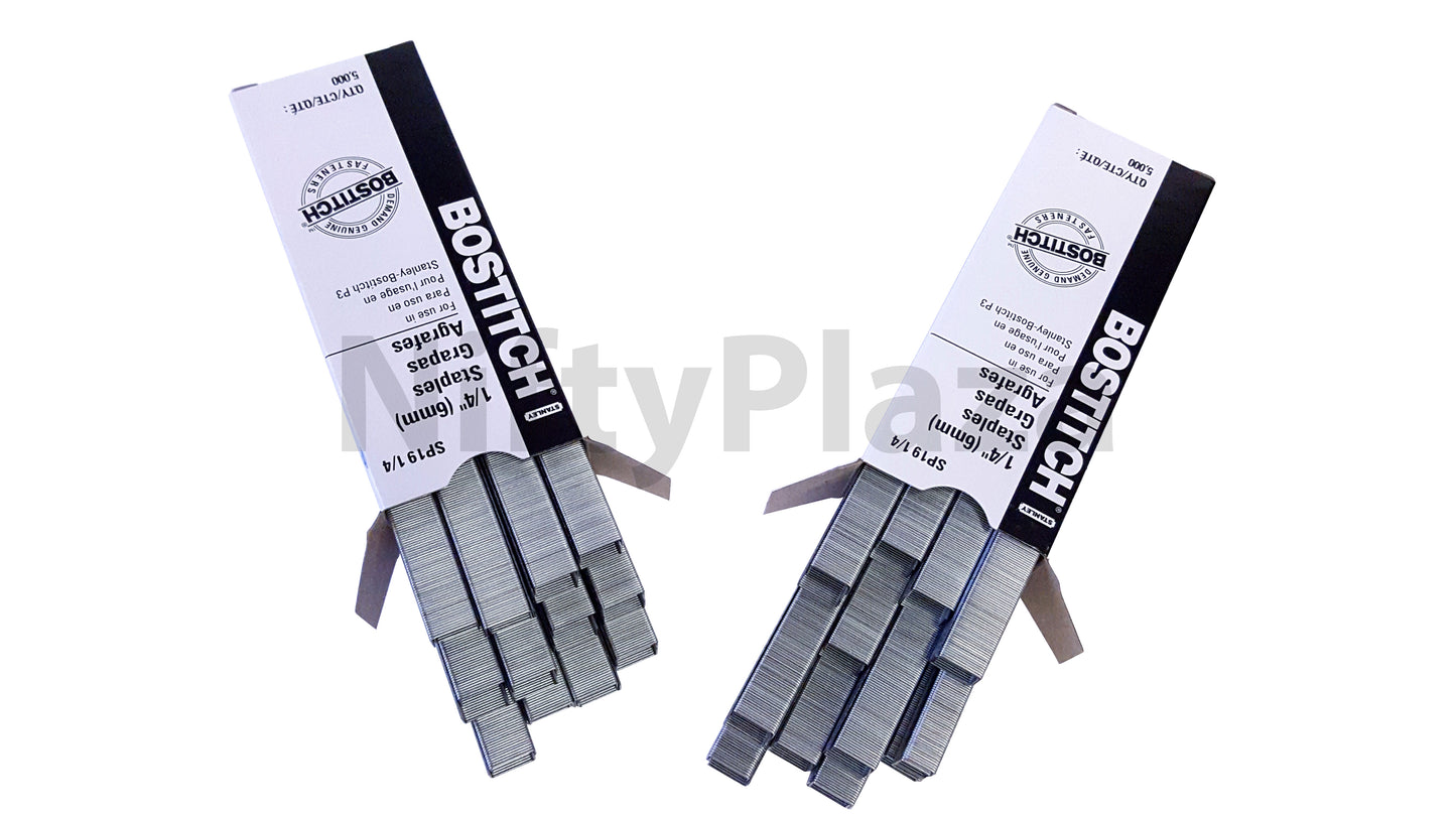 Stanley Bostitch P3 Staples for SP19 1/4 Stapler, 5000 per Box, Genuine Staples