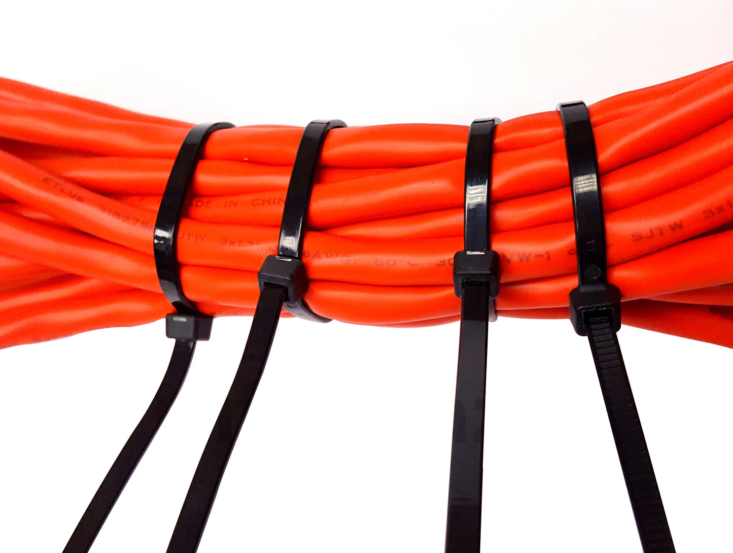 NiftyPlaza 12 Inch Cable Zip Ties, 100 Pack, 75 lbs Tensile Strength, Premium Grade