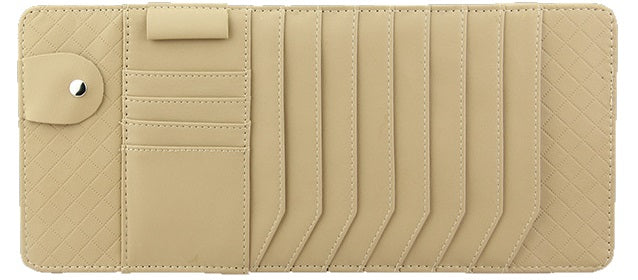 Sun Visor CD DVD Holder Card Case 12 Disc Slot Storage For Auto Car - Beige