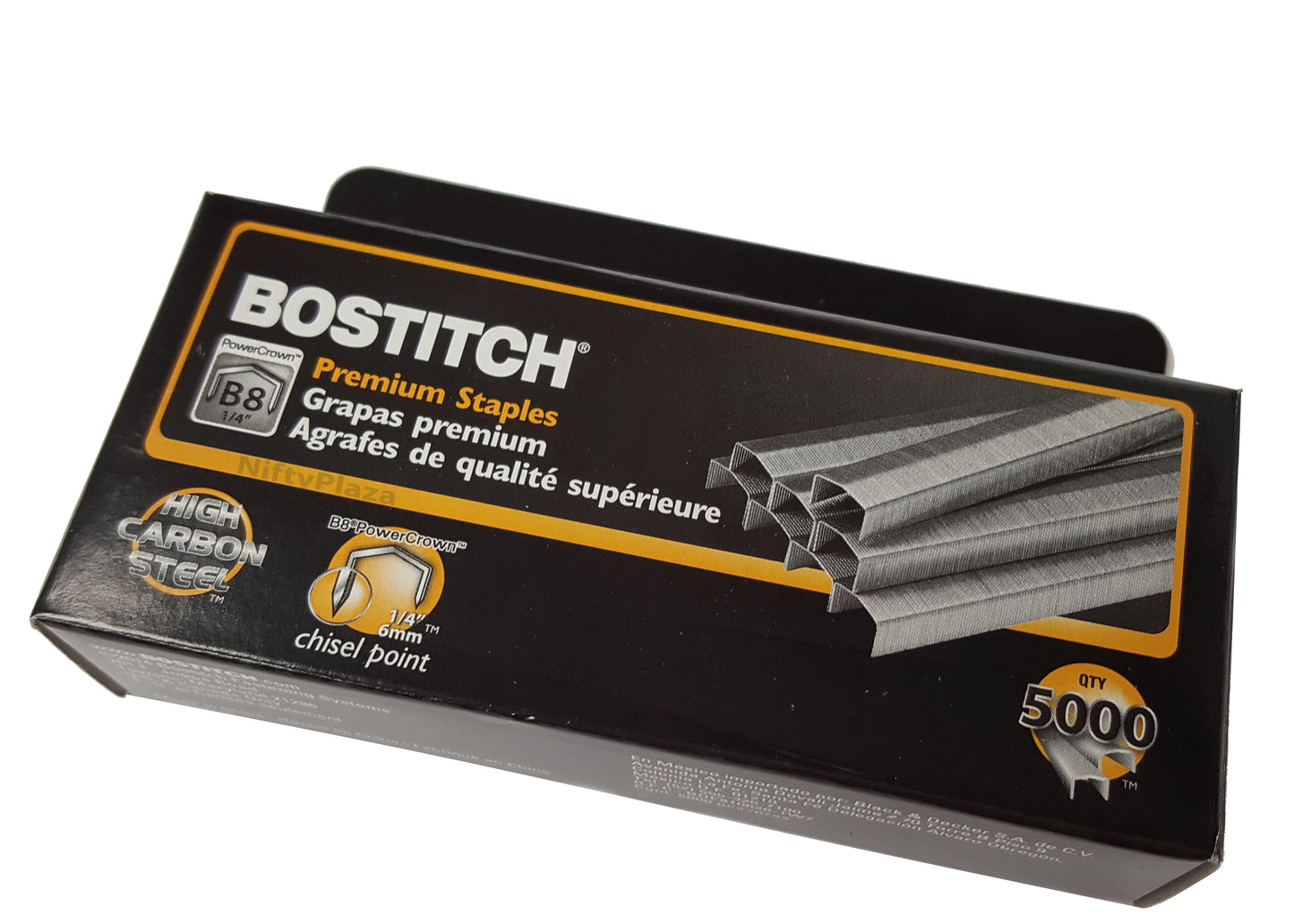 Stanley Bostitch B8 Staples 1/4 Inch, 5000 per Box, Genuine Staples