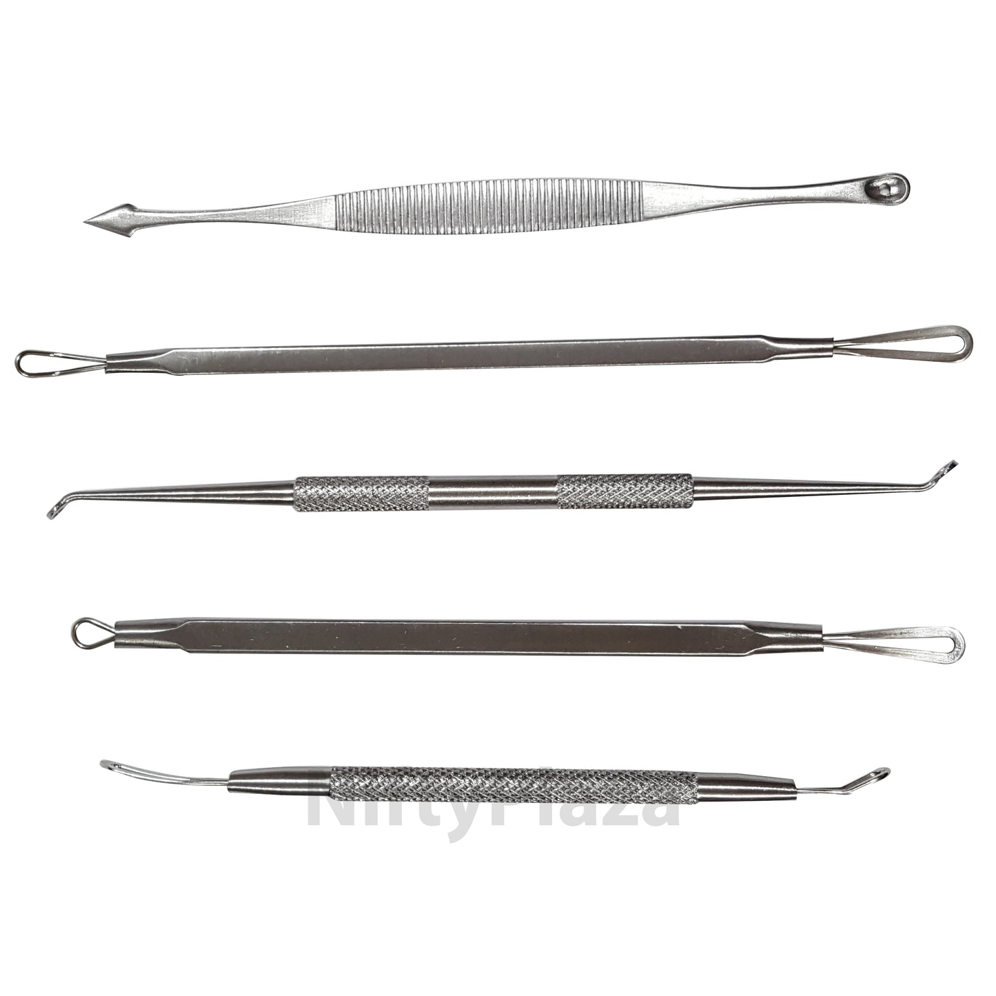 NiftyPlaza 5 PCS Blemish Acne Pimple Extractor Blackhead Whitehead Remover Tool Kit