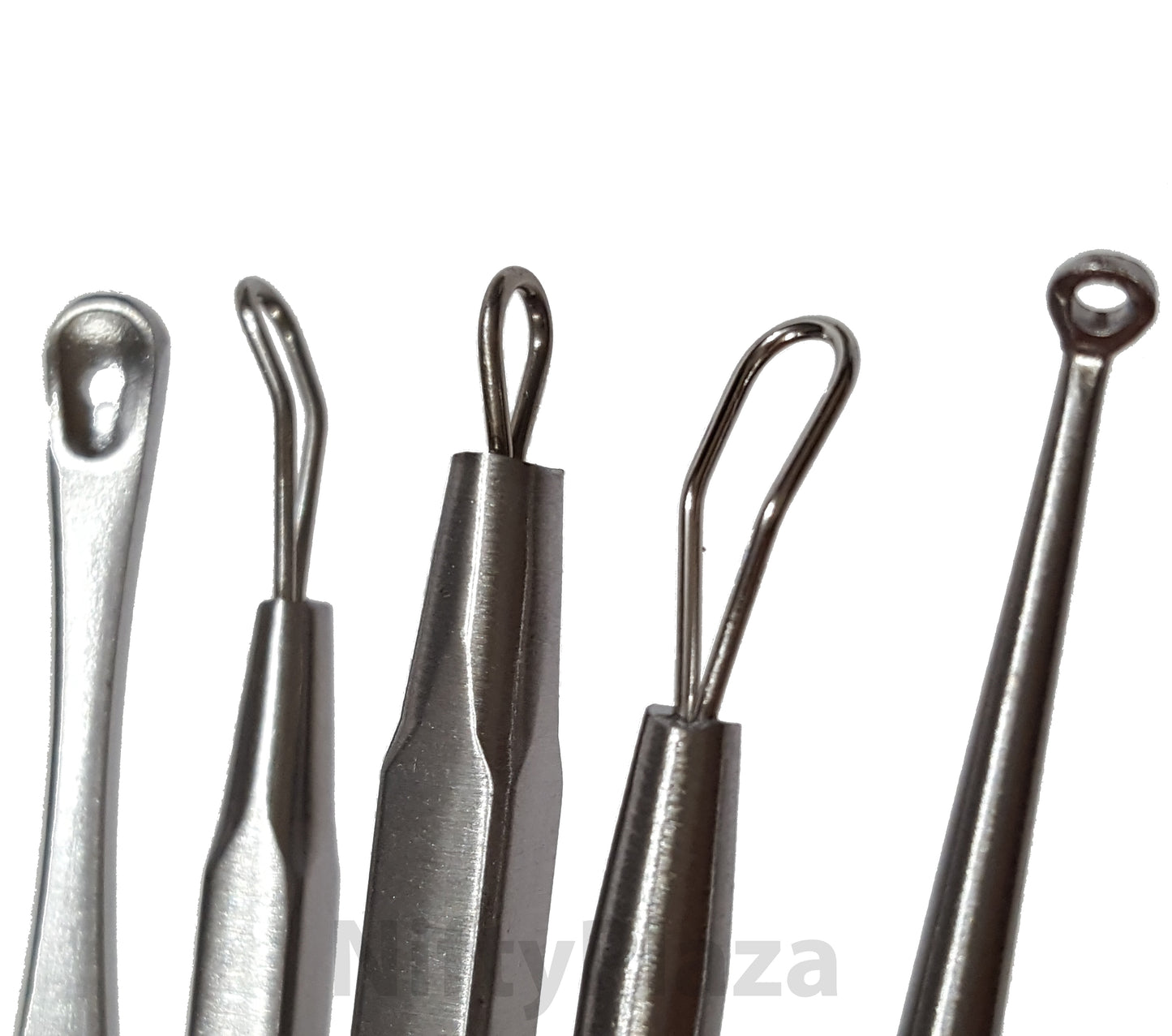 NiftyPlaza 5 PCS Blemish Acne Pimple Extractor Blackhead Whitehead Remover Tool Kit