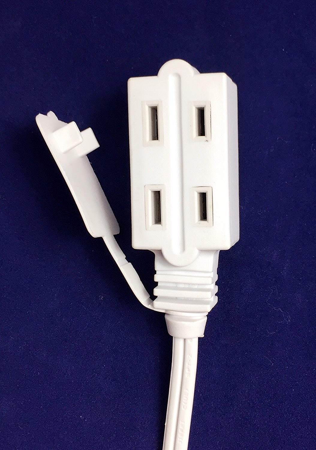 POWTECH Extension Cord, 16 Gauge 6 FT White Power Cord with 3 Recepacle Cube Tap UL Heavy duty Household