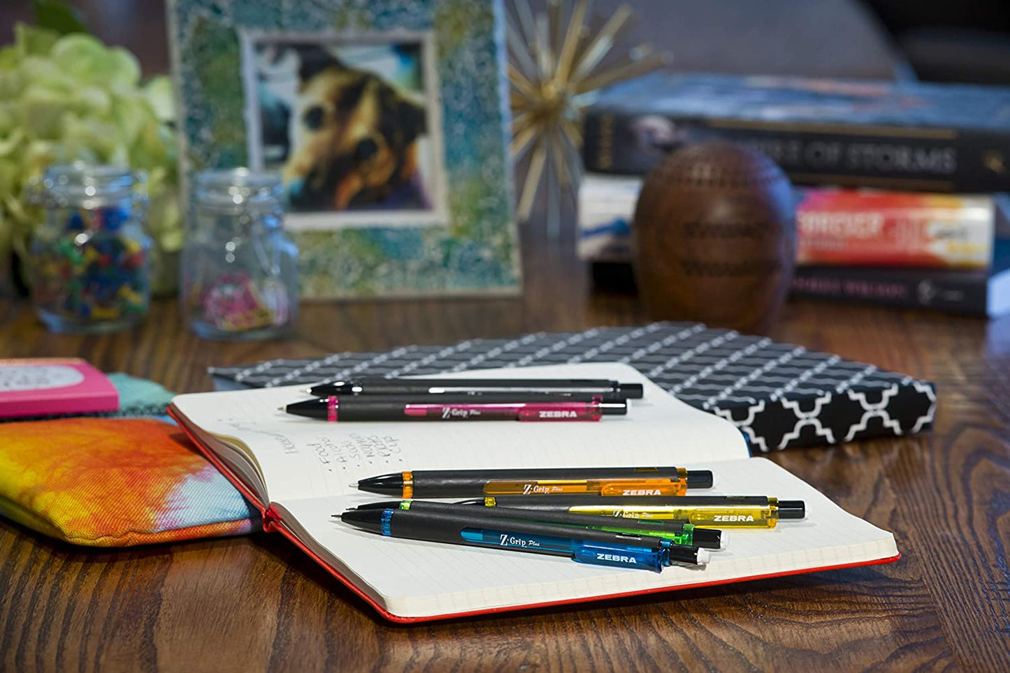 Z-Grip Plus Mechanical Pencil, 0.7mm, Bonus Lead and Erasers, Assorted Barrel Colors, Green, Yellow, Blue, 3 Pack