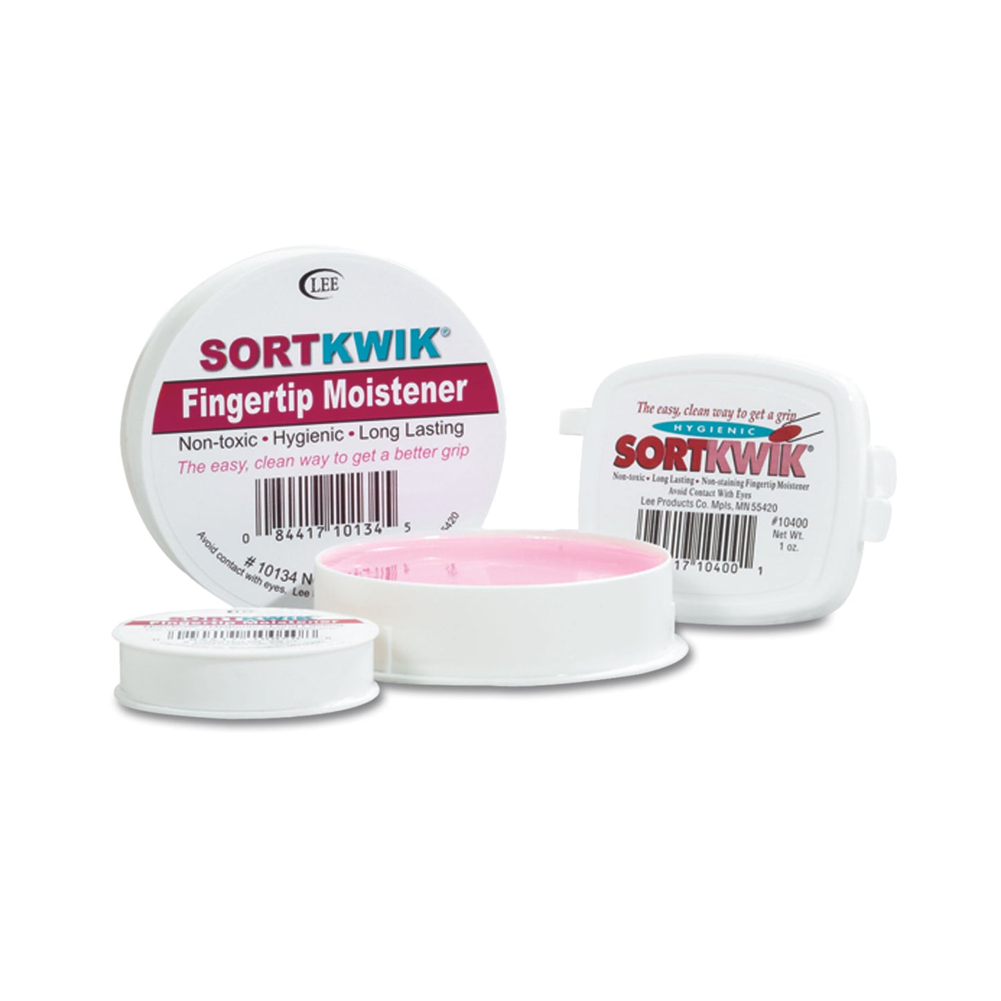 Sortkwik Fingertip Moisteners, 3/8 Ounce, Pink, Deters licking Fingers, Hygienic Protection
