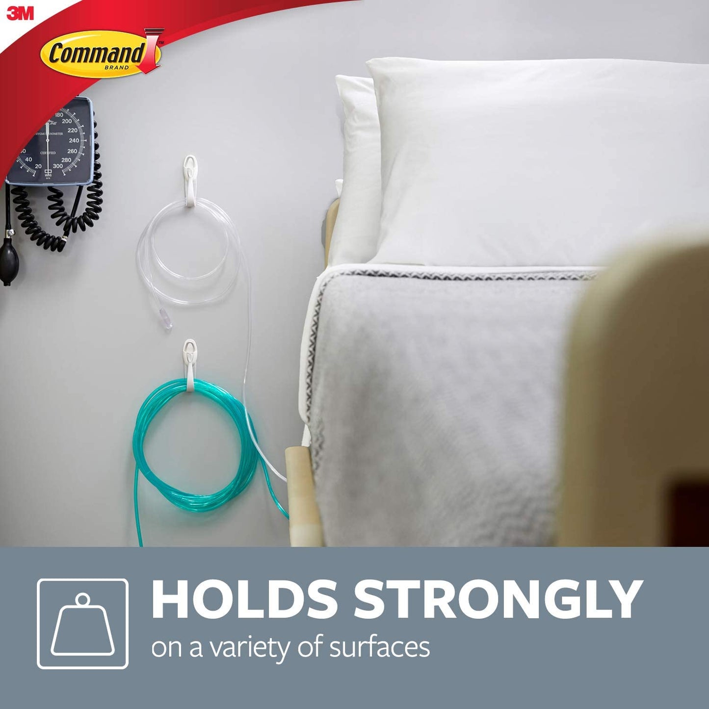 Command Medium Cord Bundlers With Strips, White, 2 Bundlers and 3 Strips