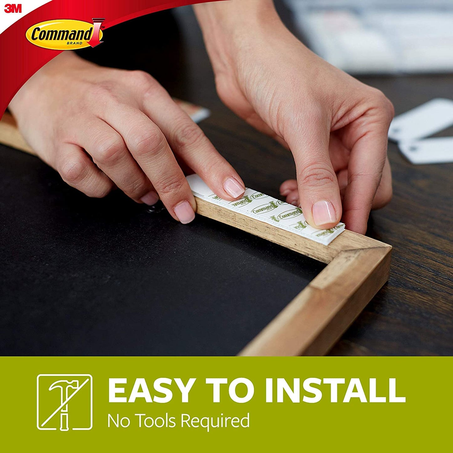 Command Picture Hanging Strips, Removable, 0.5" x 3.63", White, Holds 16 lbs 4 Pairs/Pack