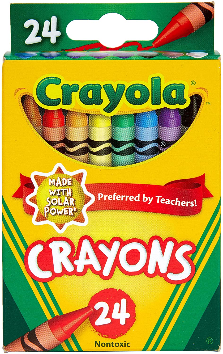 Crayola Classic Color Crayons, Peggable Retail Pack, 24 Colors Non-washable
