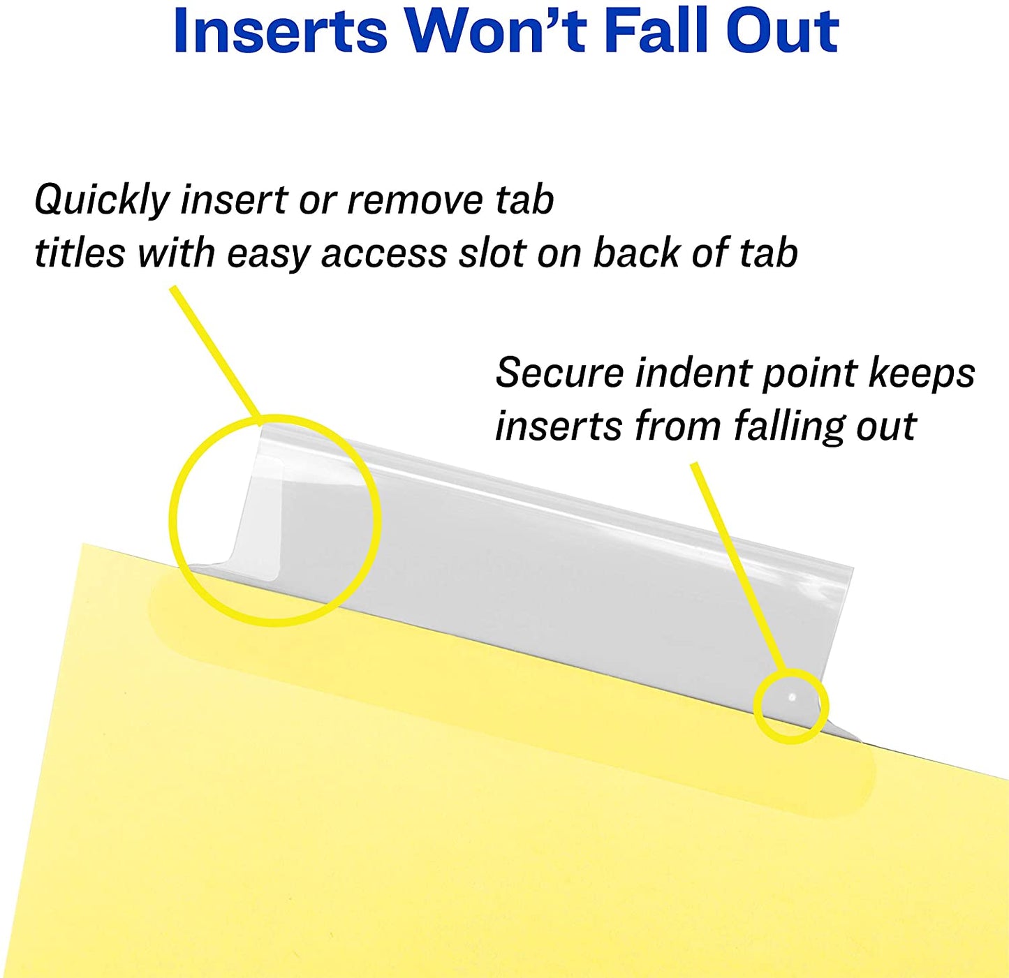 Avery 5-Tab Binder Dividers, 1 Set, Insertable Clear Big Tabs, Quick, Easy Organization