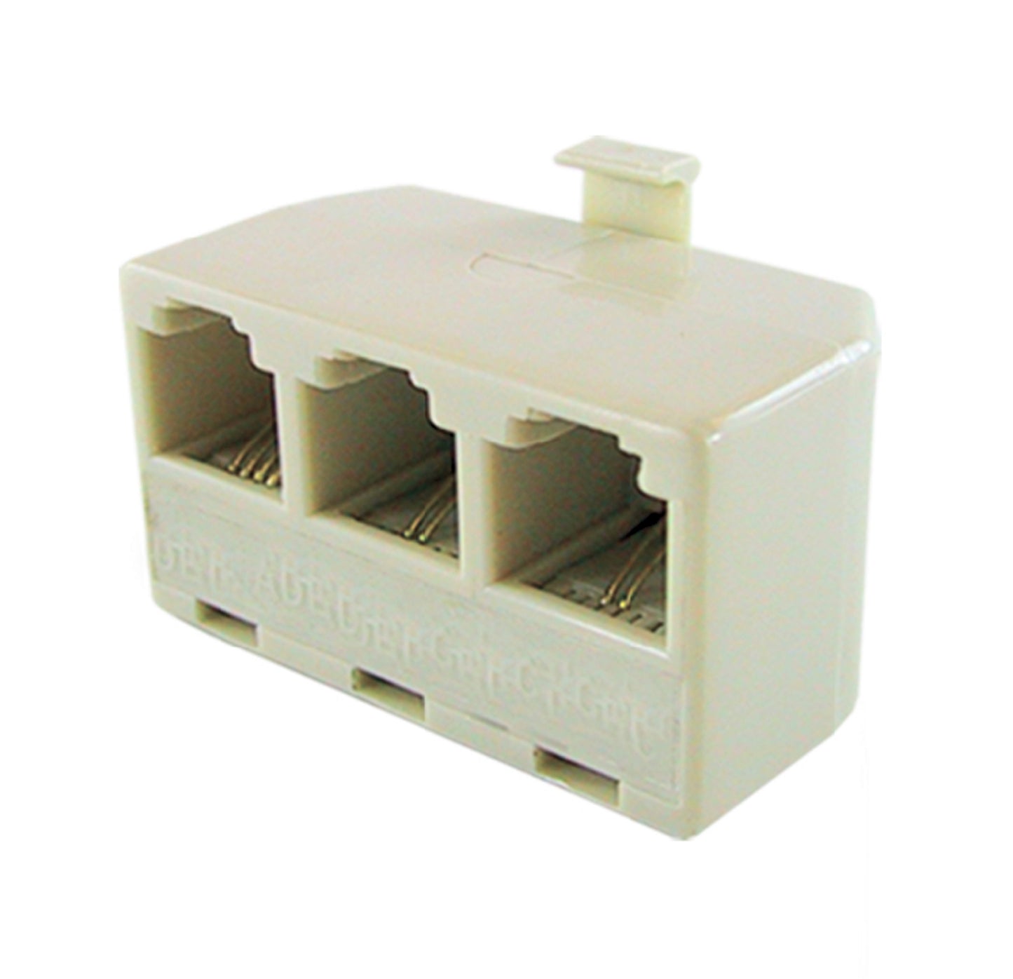 Trisonic 3-way Outlet Splitter Phone Telephone Modular Line Jack 3 Line Modular Jack