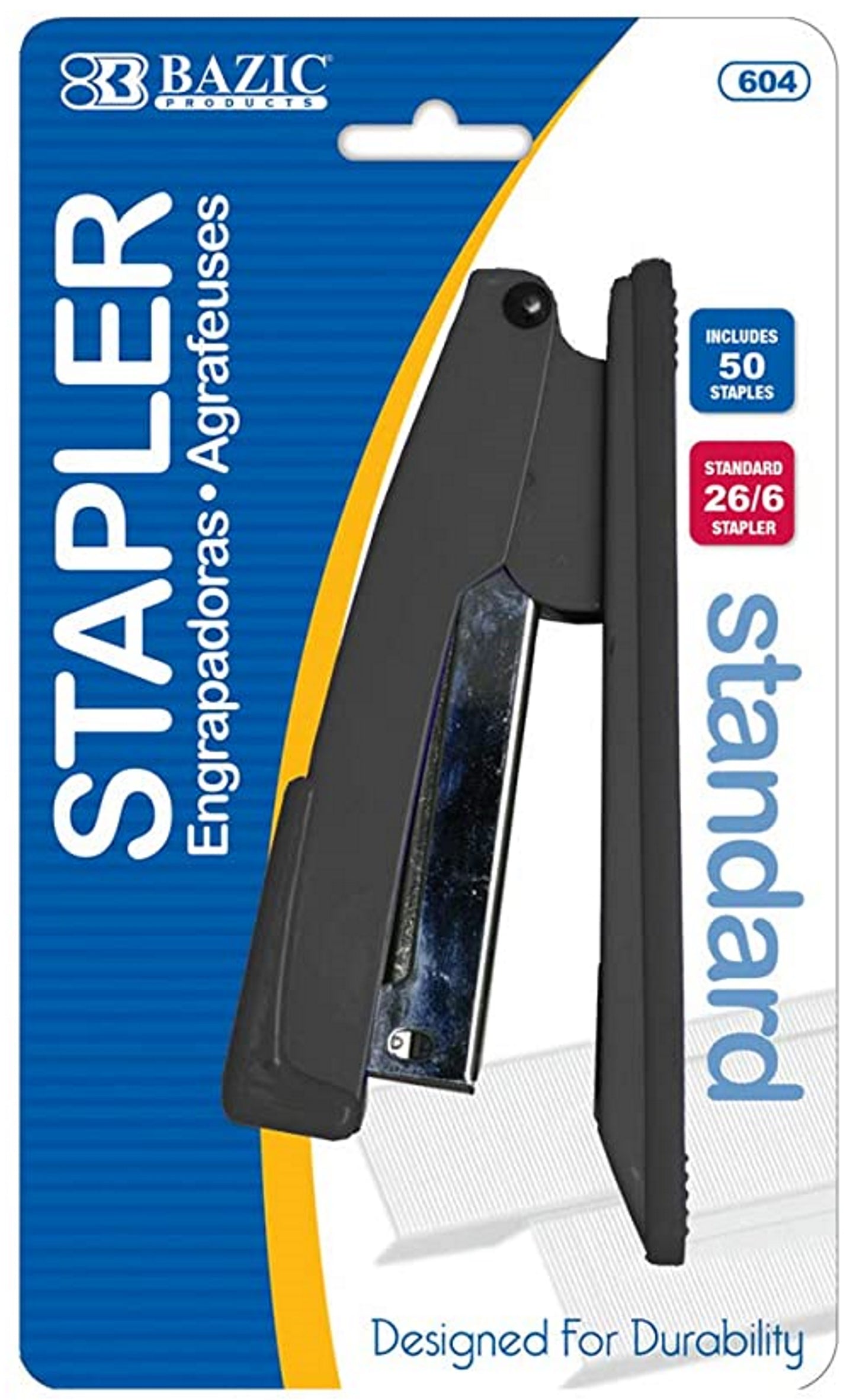 Desktop Metal Standard Stapler 26/6 With 50 Ct Staples Excellent and High-quality - Random Color