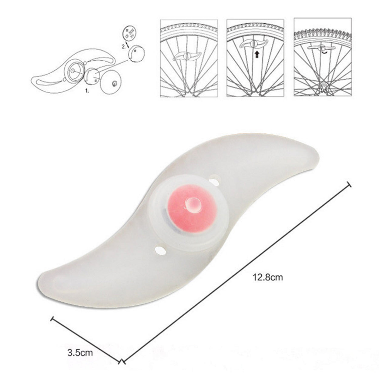 LED Bicycle Wheel Spoke Light Willow Shape Colorful Sport Outdoor Cycling Bicycle Spoke Lamp