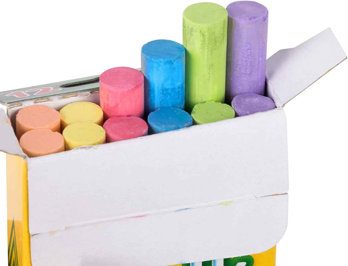 Crayola Chalk, Assorted Colors 24-Count Draws Write Smooth Clean lines Non-Toxic - Pack of 2