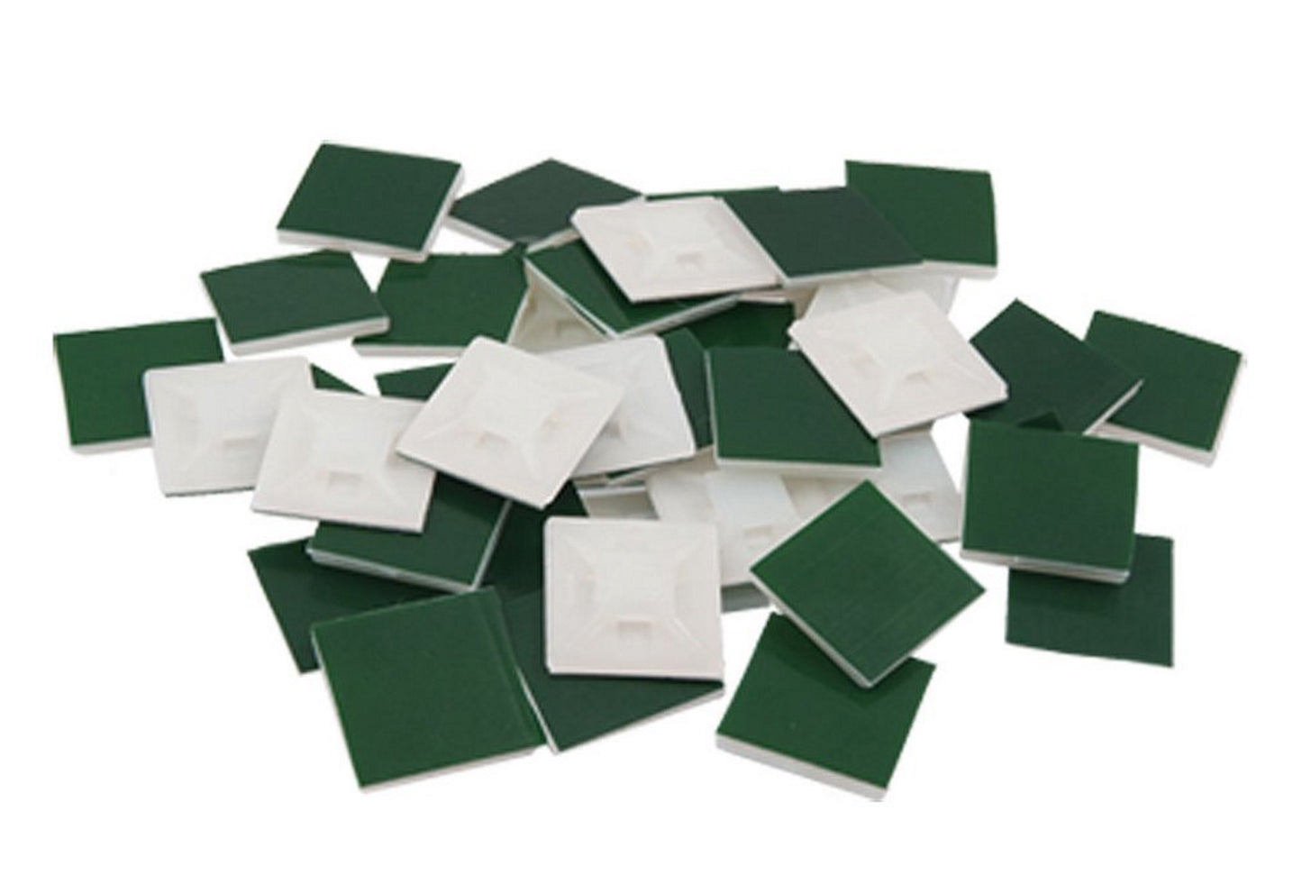 NiftyPlaza White Cable Wire Zip Ties Mounts 100 Pcs Self ADHESIVE Multi-Purpose Clips Base - Nylon 25mm x 25mm