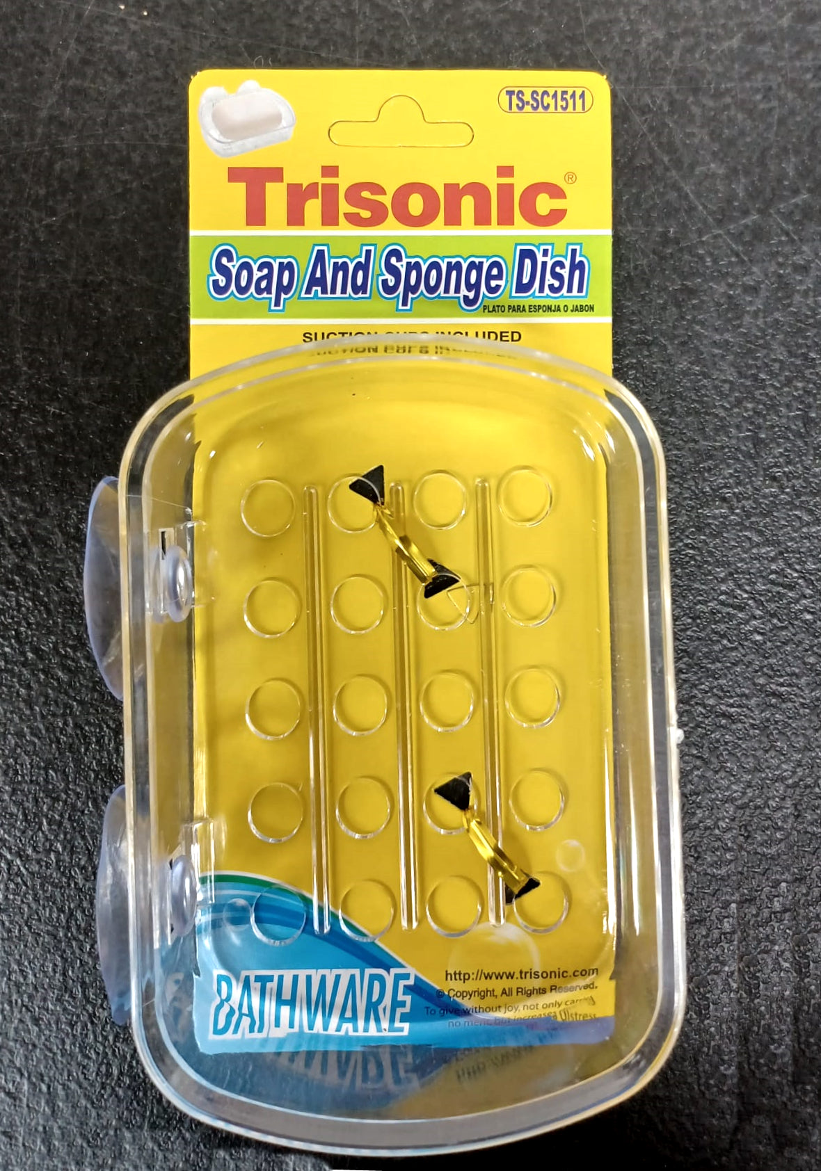 Soap Dish Holder Suction Wall Holder Bathroom Shower Cup Sponge Dish Basket Tray - Trisonic