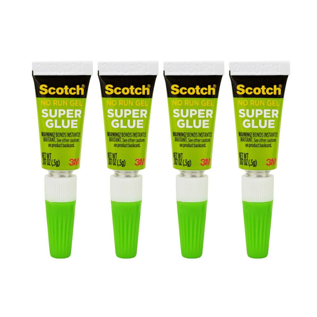 Scotch Single Use Super Glue Gel Wood, Metal, Leather, Ceramic, Rubber, Some plastics