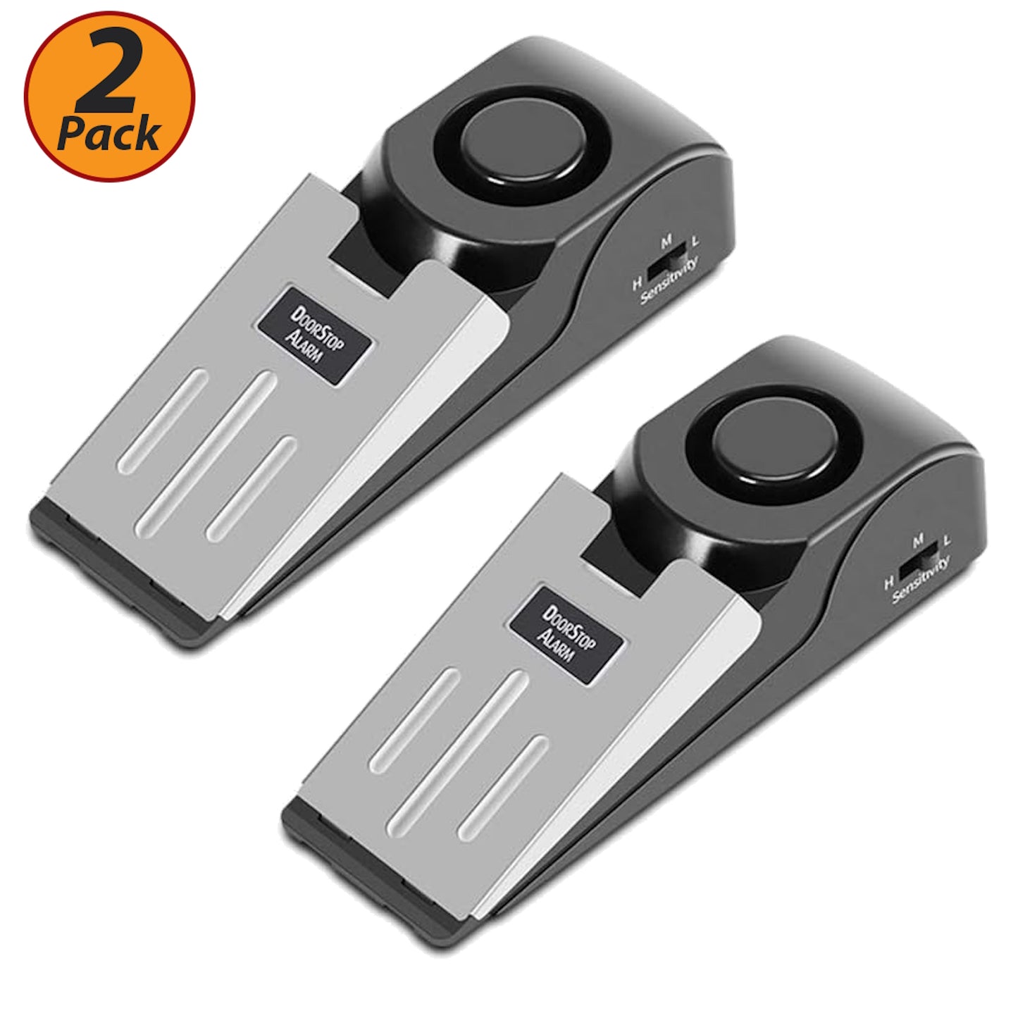 2 Pack - Security Door Stop Alarm 120DB Hotel Home Alarm System Wireless Security Anti-theft Mini Safety Tools