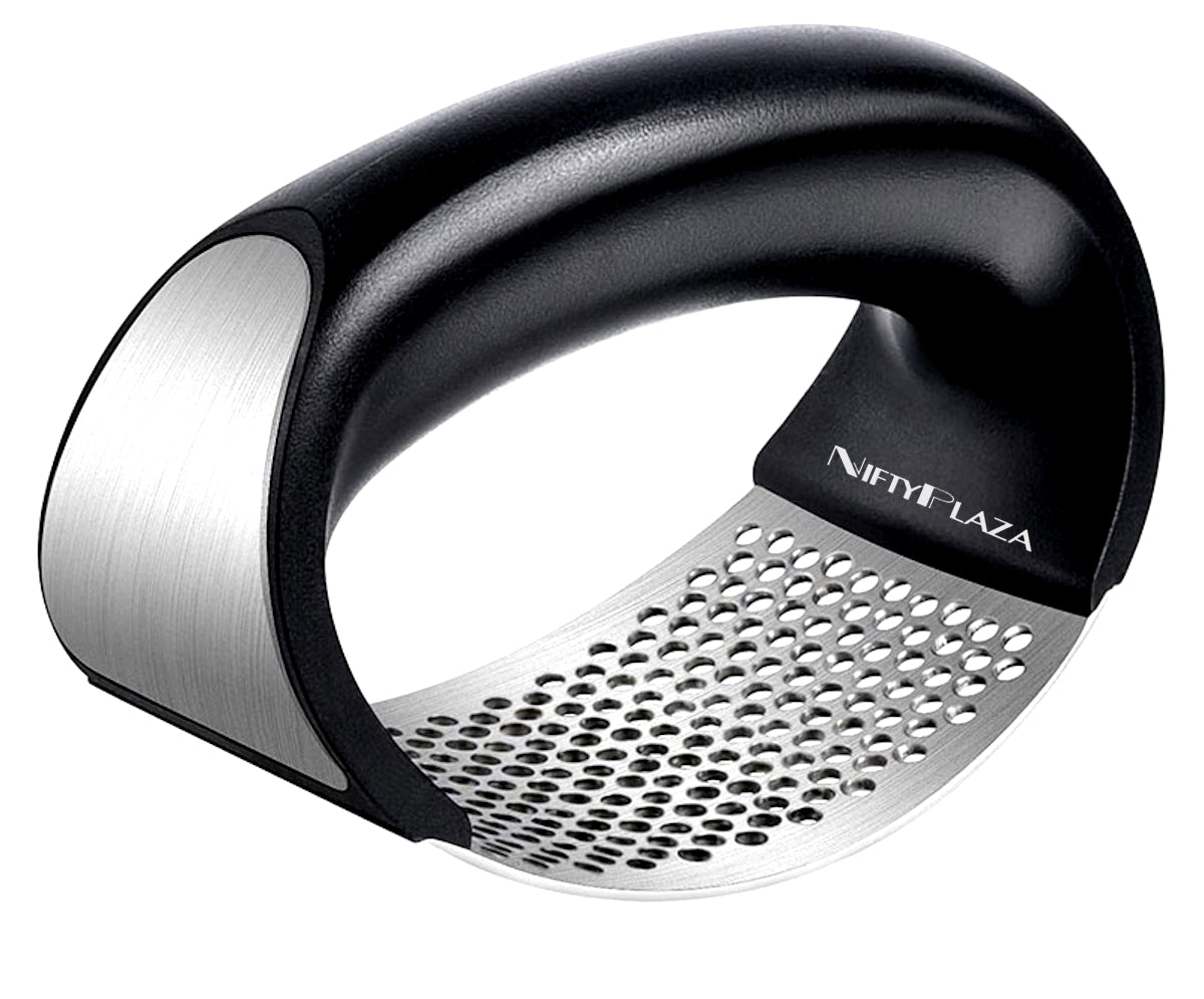 Garlic Press Crusher Stainless Steel Ginger Crusher Squeezer Mincer Kitchen Gadget Tool