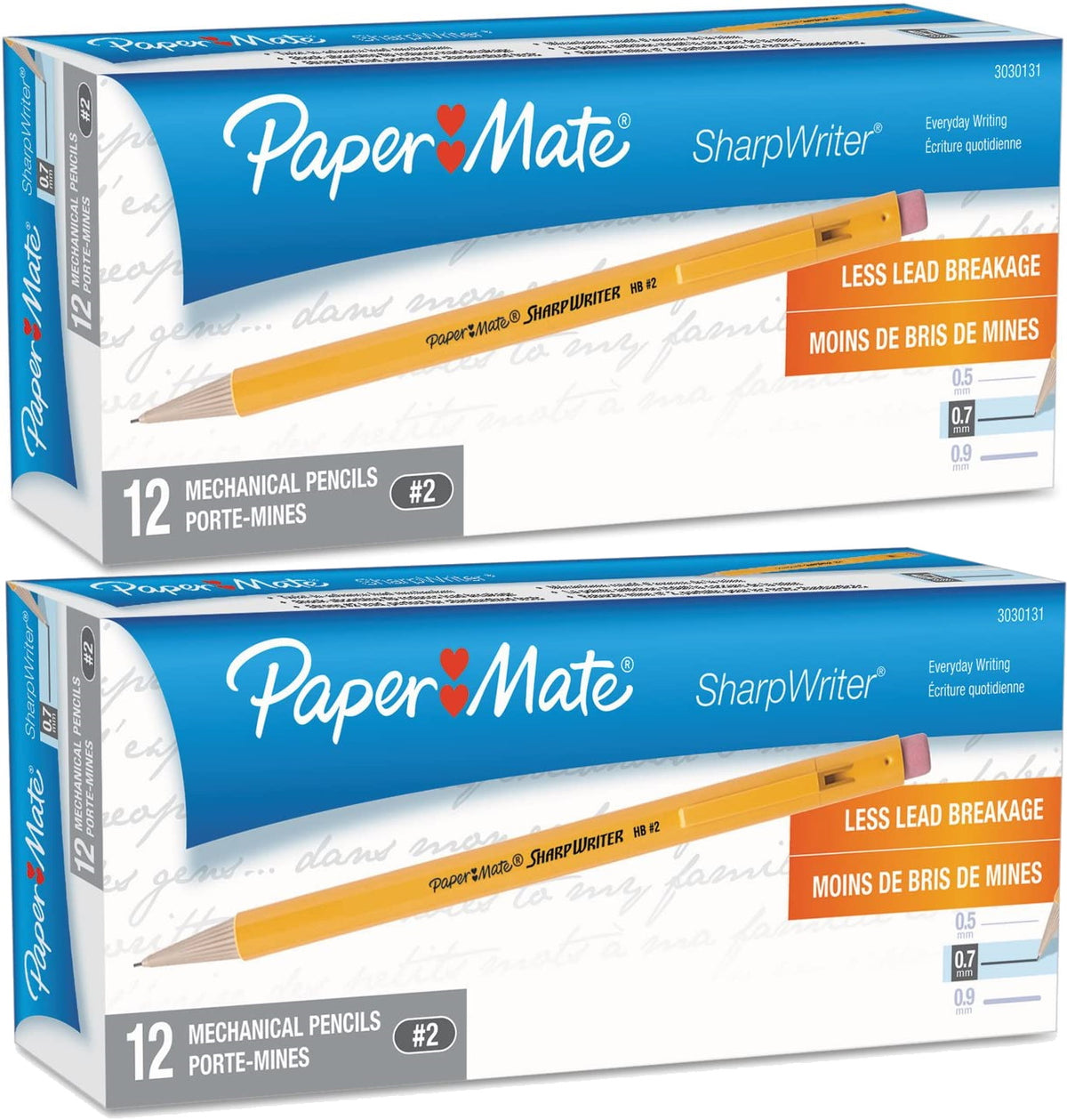 Sharpwriter Assorted Paper Mate Sharpwriter Mechanical Pencils, 24-count 0.7 mm, HB (#2.5 ...