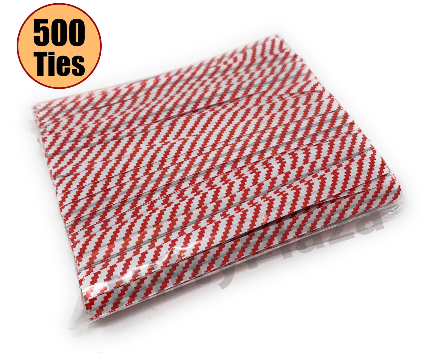 NiftyPlaza Twist Ties 4 inch, Plastic Coated, No Rip Paper Ties - 500 Twist Ties