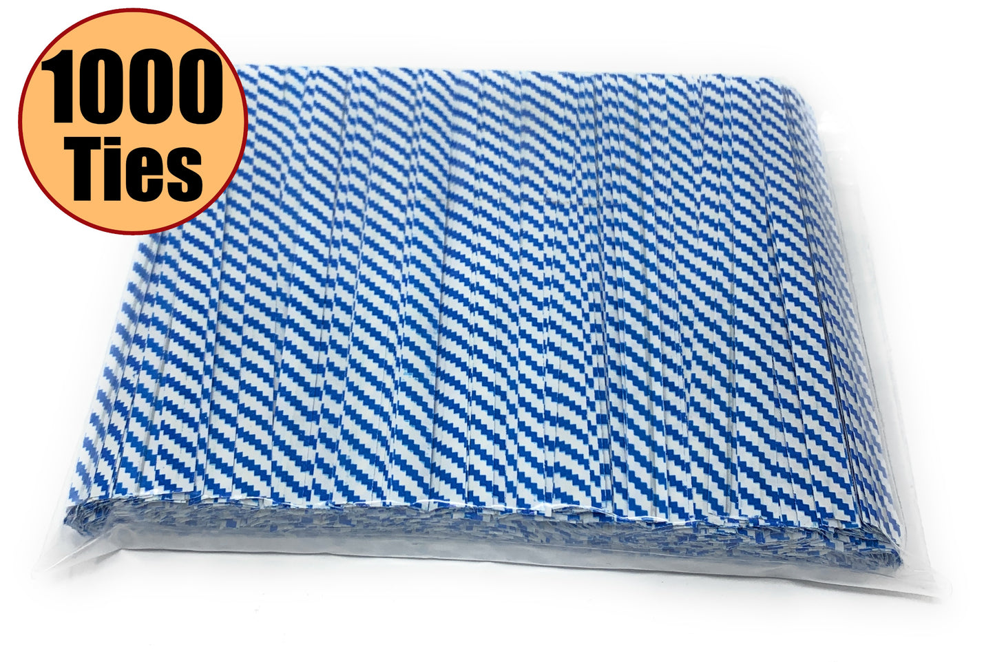 NiftyPlaza 1000 Twist Ties, 4 inch, Plastic Coated, No Rip Paper Ties
