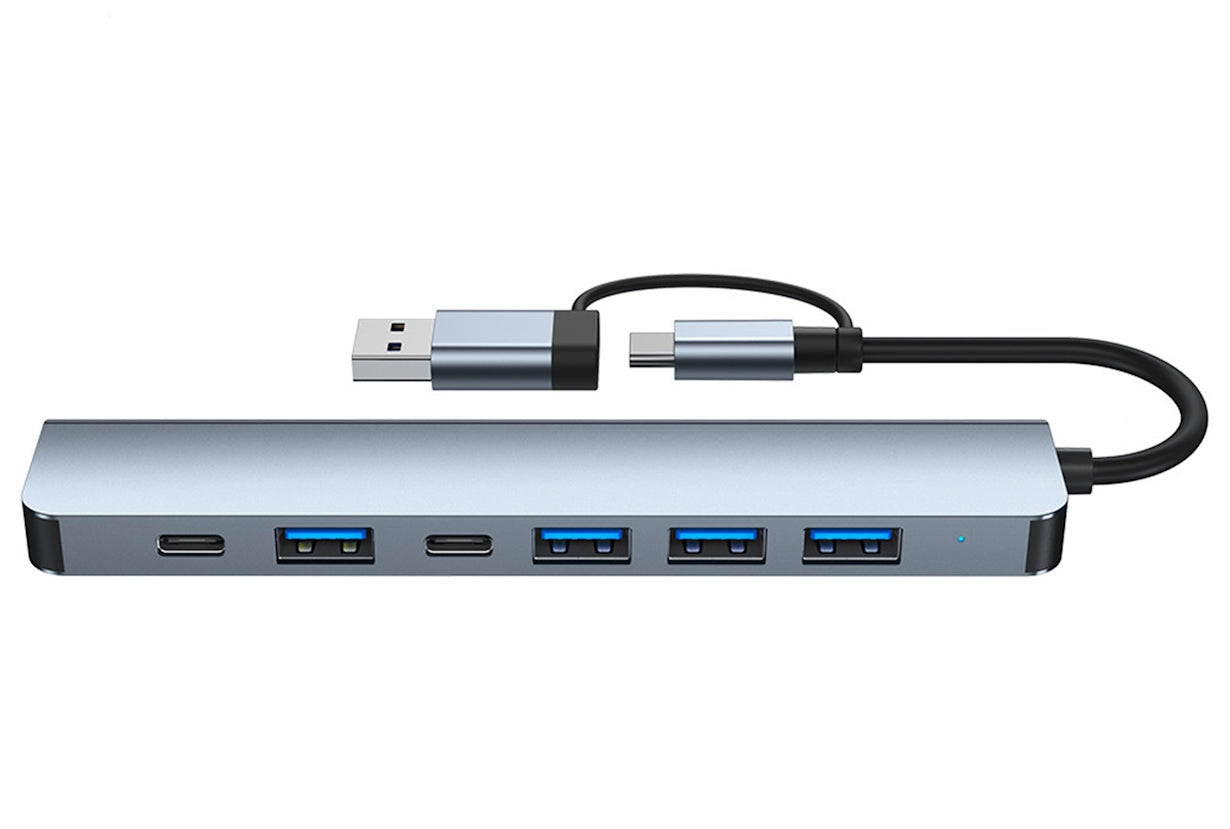 7 in 1 Multiport USB-C Hub Type C To USB 3.0 2.0 Multi-hub Dock Splitter Adapter