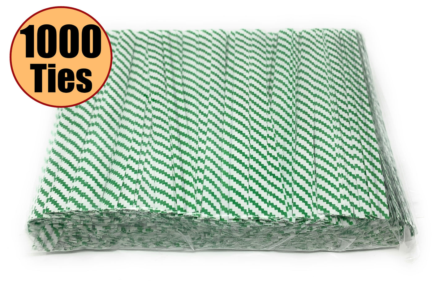 NiftyPlaza 1000 Twist Ties, 4 inch, Plastic Coated, No Rip Paper Ties