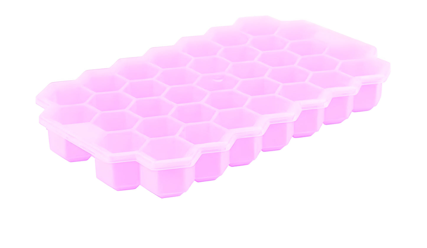 Hexagonal Ice Cube Molds Tray with Sealing Lid for Ice Chilled Drinks Honeycomb Stackable Silicone Ice Tray