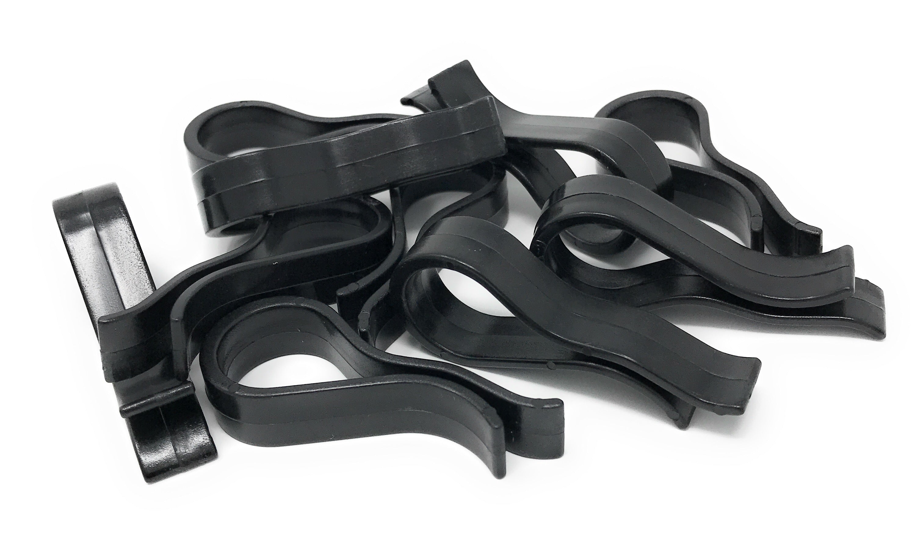 NiftyPlaza 100 Strut Clips - Hanger plastic Clips garment shirt coat t ...
