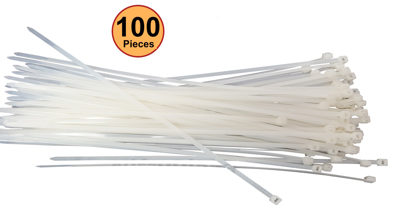 NityPlaza 8 Inch Cable Ties, 75 lb Tensile Strength, UV Weather Resistant, 100 pcs Nylon Wrap Zip Ties