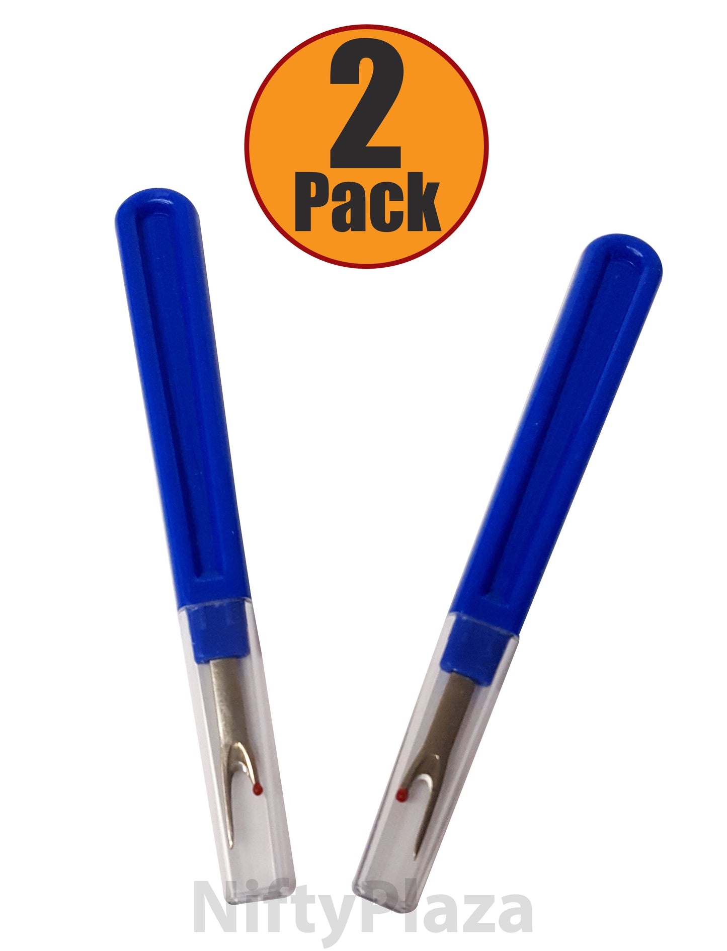 5 ¼ Inch Seam Ripper Sharp STEEL TIP PREMIUM QUALITY with Safety Lid - 2 Pack - Long Lasting Blade