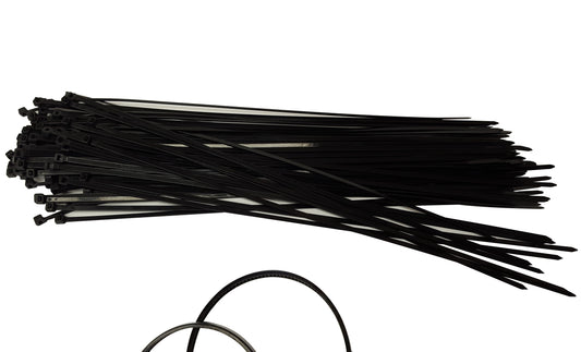 NiftyPlaza 8 Inch Cable Ties, 100 Pack, UV Weather Resistant, 50 lbs Tensile Strength, Nylon Wrap Zip Ties