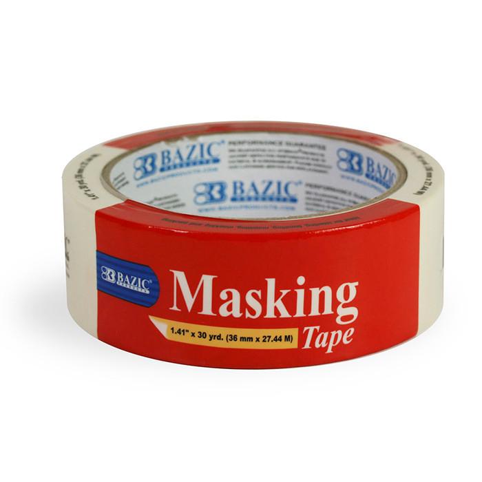 BAZIC 1.41" X 1080" (30 Yards) General Purpose Masking Tape labeling, bundling, mounting, masking and packing - B953