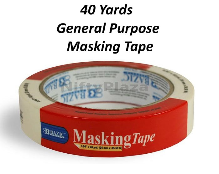 BAZIC 0.94" x 40 yard (24 mm x 36.58 M) General Purpose Labeling, Bundling, Mounting, Masking and Packing Packing Tape - B951