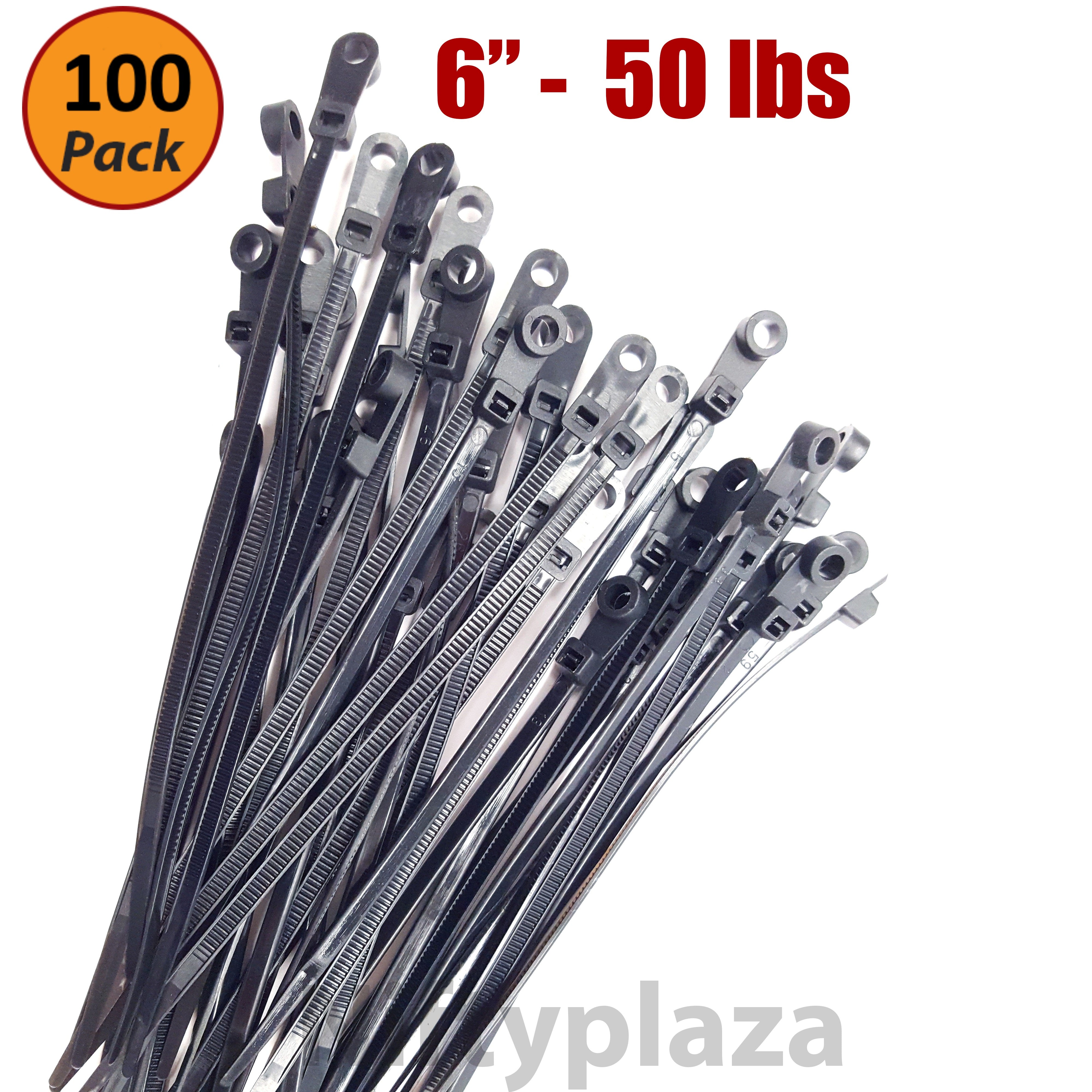 100 Fascette Fermacavo In Nylon Blu 8 Pollici MADE IN USA, Resistenza 40 Libbre