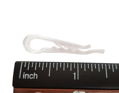 NiftyPlaza 1000 Clear Plastic Alligator Clips for Shirts, Folding Ties, Socks and Pants