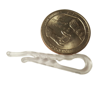NiftyPlaza 200 Clear Plastic Alligator Clips for Shirts, Folding Ties, Socks Pants