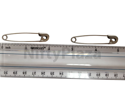 NiftyPlaza Extra Large Safety Pins, Size 2 Inch, 200 Safety Pins, Heavy Duty for Sewing, Crafting