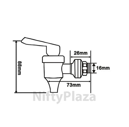 NiftyPlaza Beverage Dispenser Spigot Faucet - Stainless Steel – Premium 16mm Spring Loaded