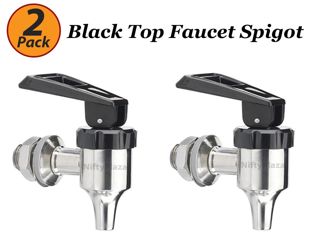 2 Pack Beverage Dispenser Spigot Faucet - Stainless Steel – Premium 16mm Spring Loaded