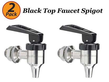 2 Pack Beverage Dispenser Spigot Faucet - Stainless Steel – Premium 16mm Spring Loaded