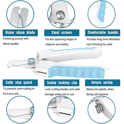 Pet Nail Clippers Cat Dog Nails Trimmer Easy Cutting Claw Cutter Grooming Tool